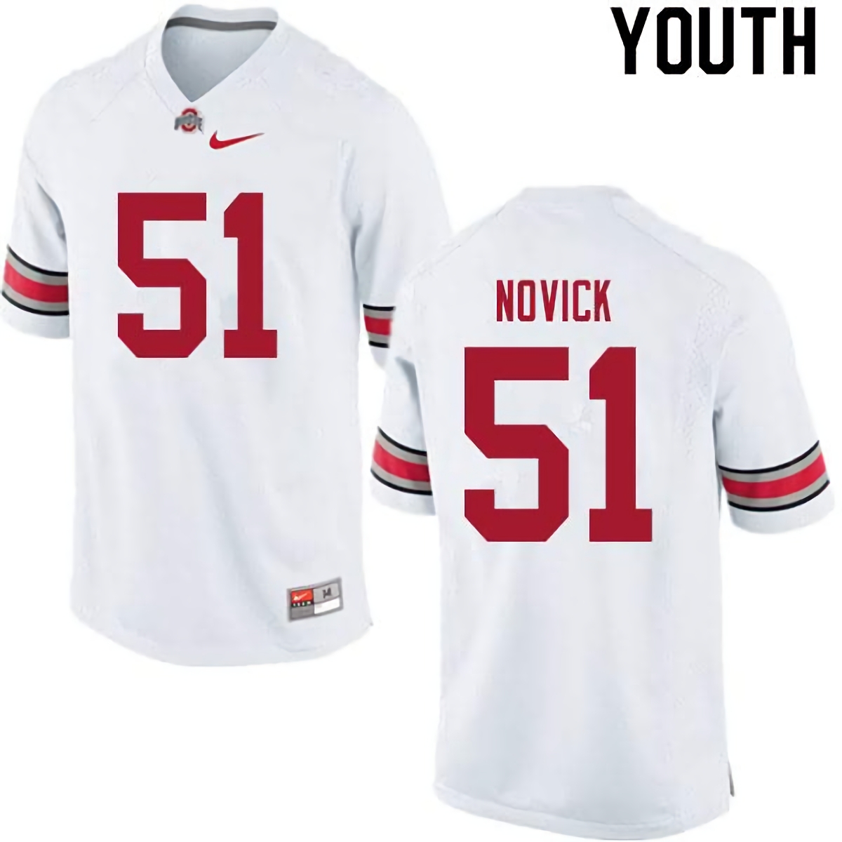Brett Novick Ohio State Buckeyes Youth NCAA #51 Nike White College Stitched Football Jersey TYU6556SK